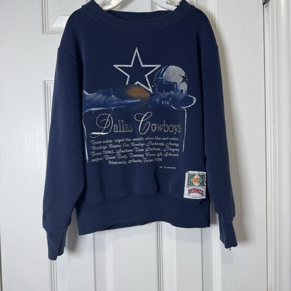 VTG Dallas Cowboys 1993 Youth‎ Small Sweatshirt NFL Football Nutmeg Mills